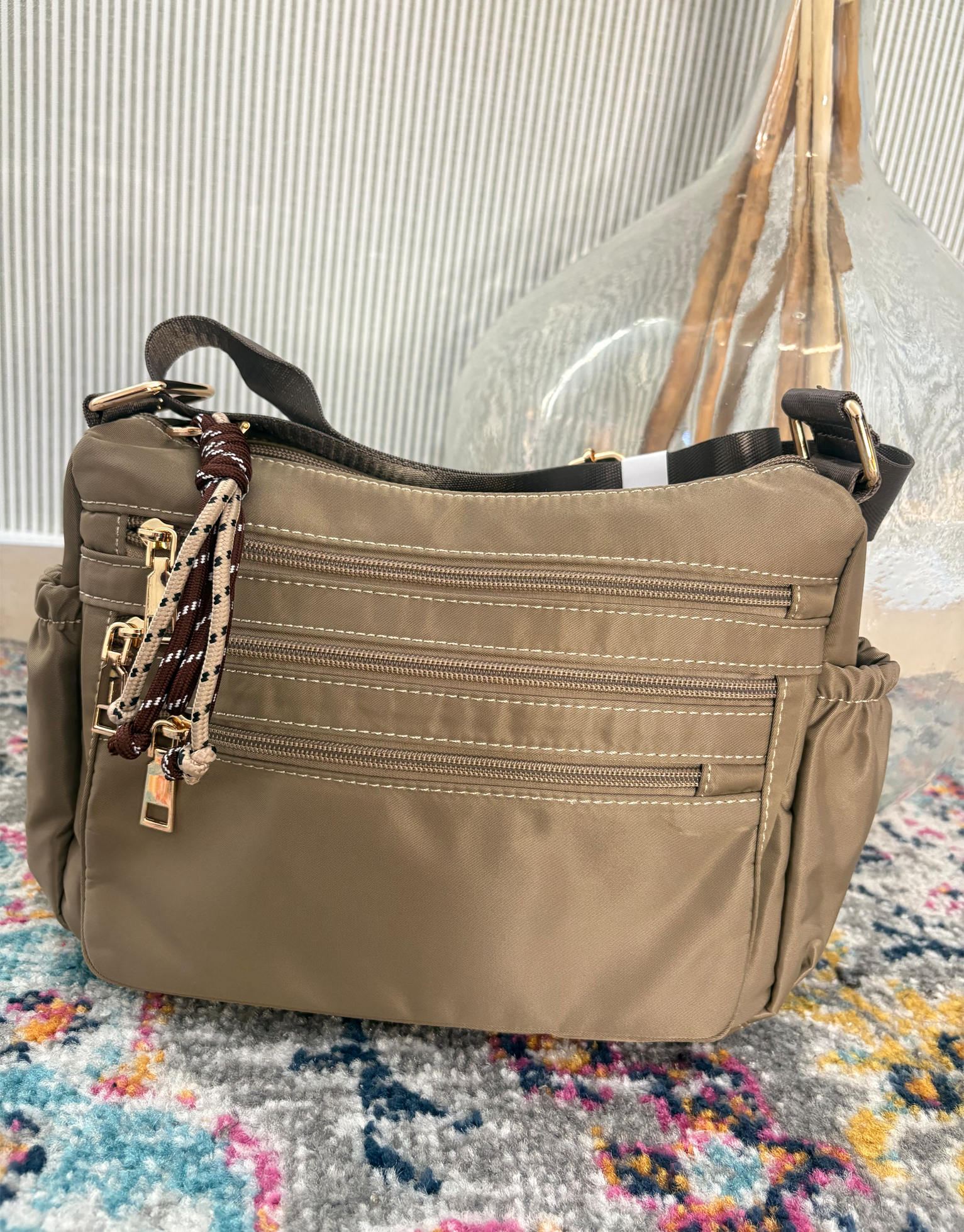 Bolso impermeable taupe