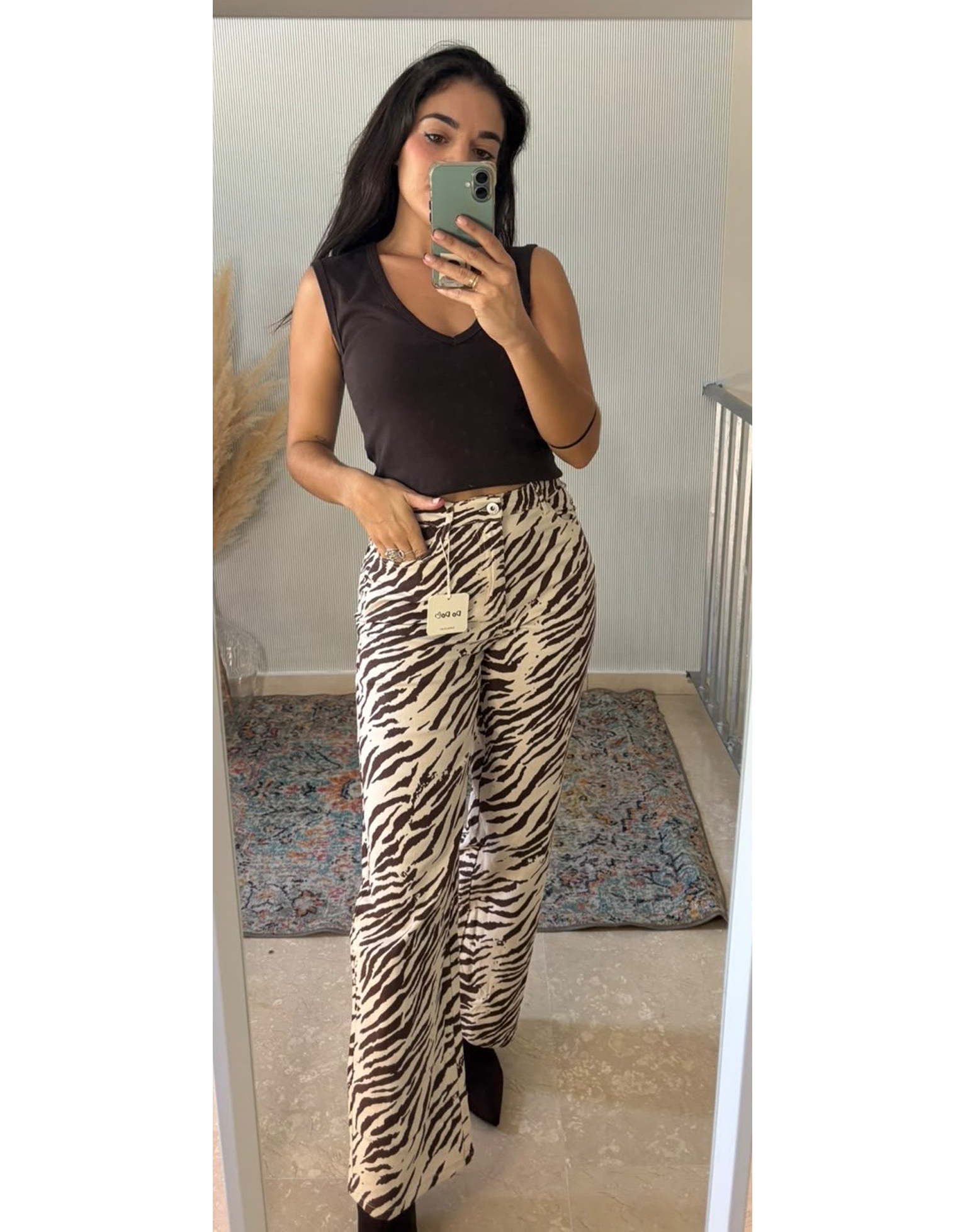 Jeans zebra marrón