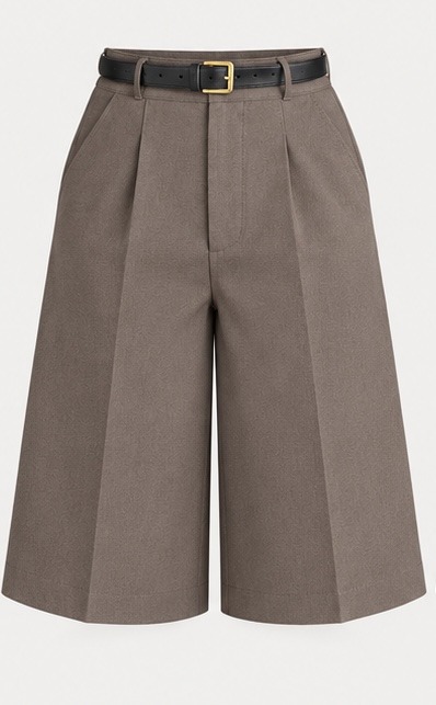 Bermuda traje taupe