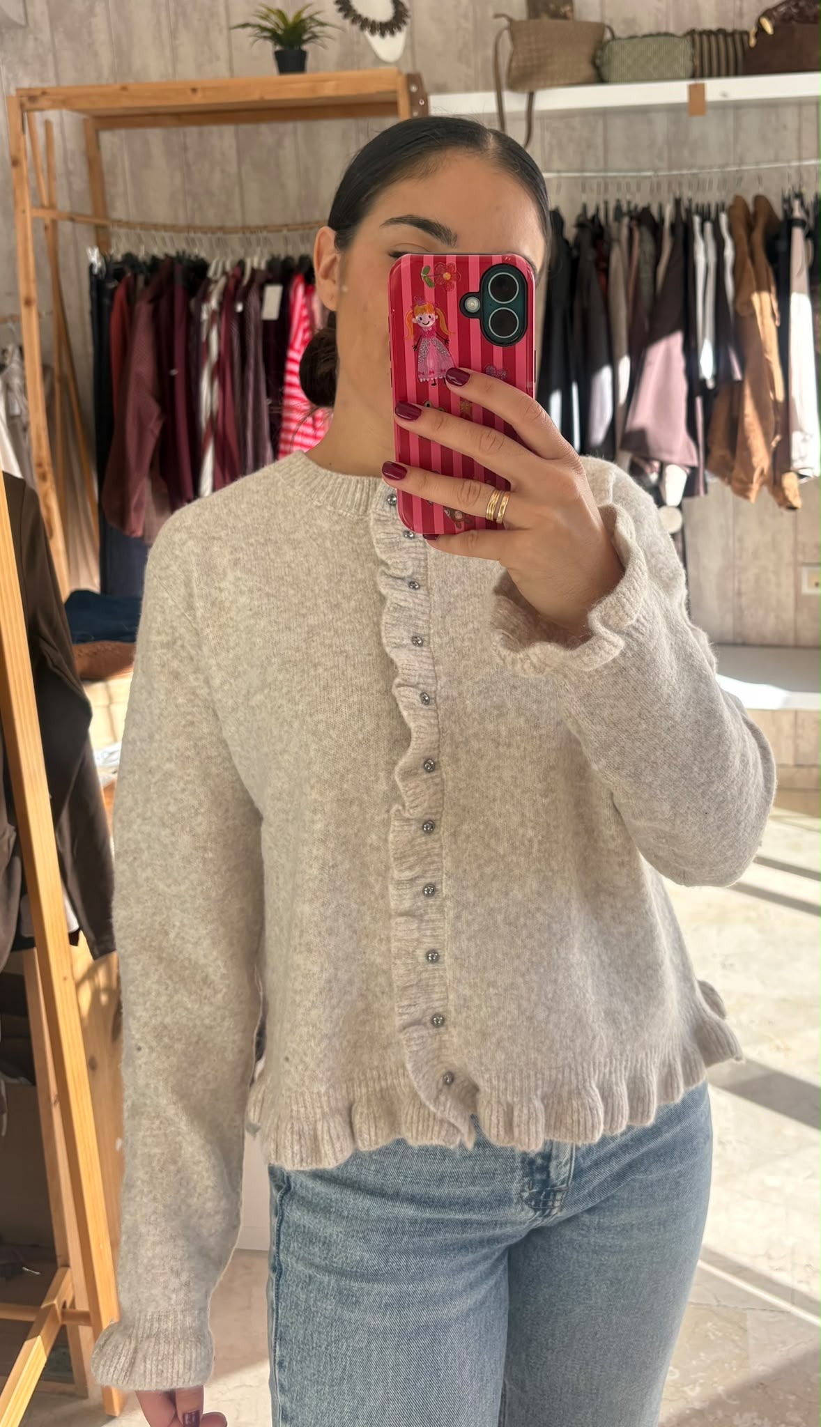 Jersey tachas beige