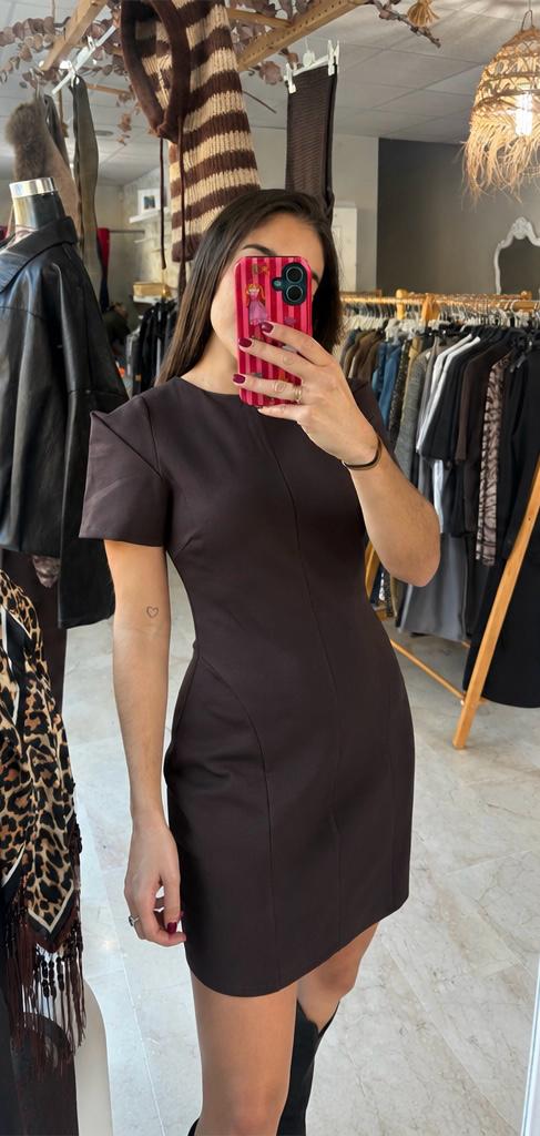 Vestido punto marrón
