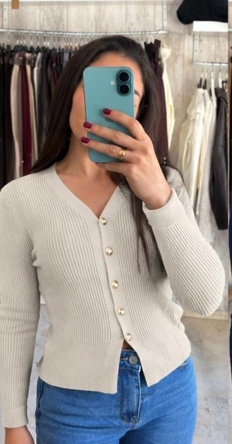 Rebeca canalé beige