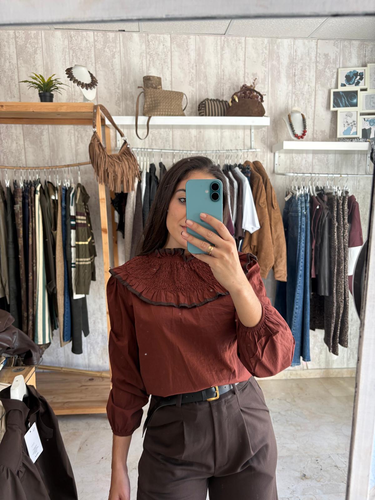Camisa babero panel de abeja cazuela