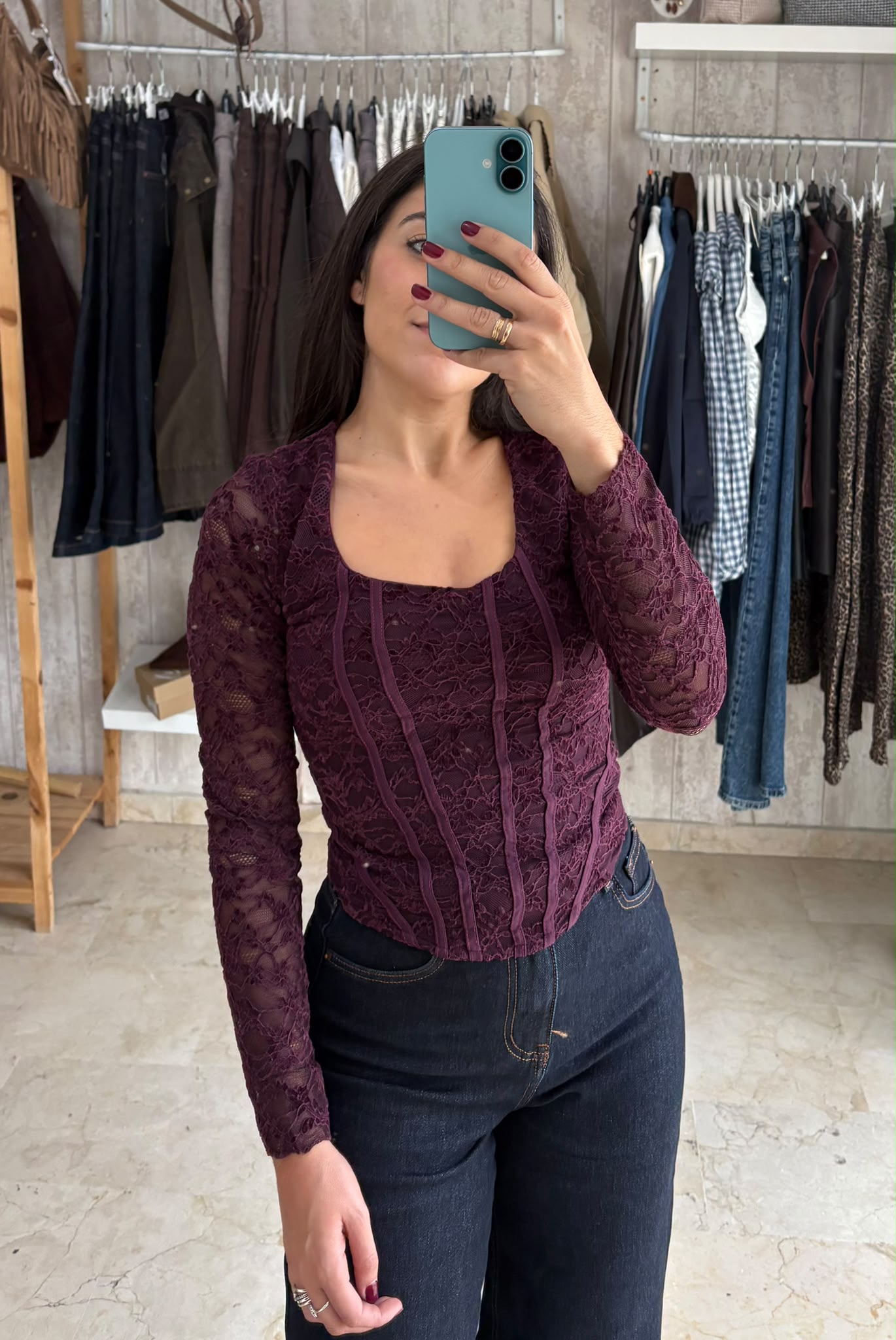 Camisa corset corinto