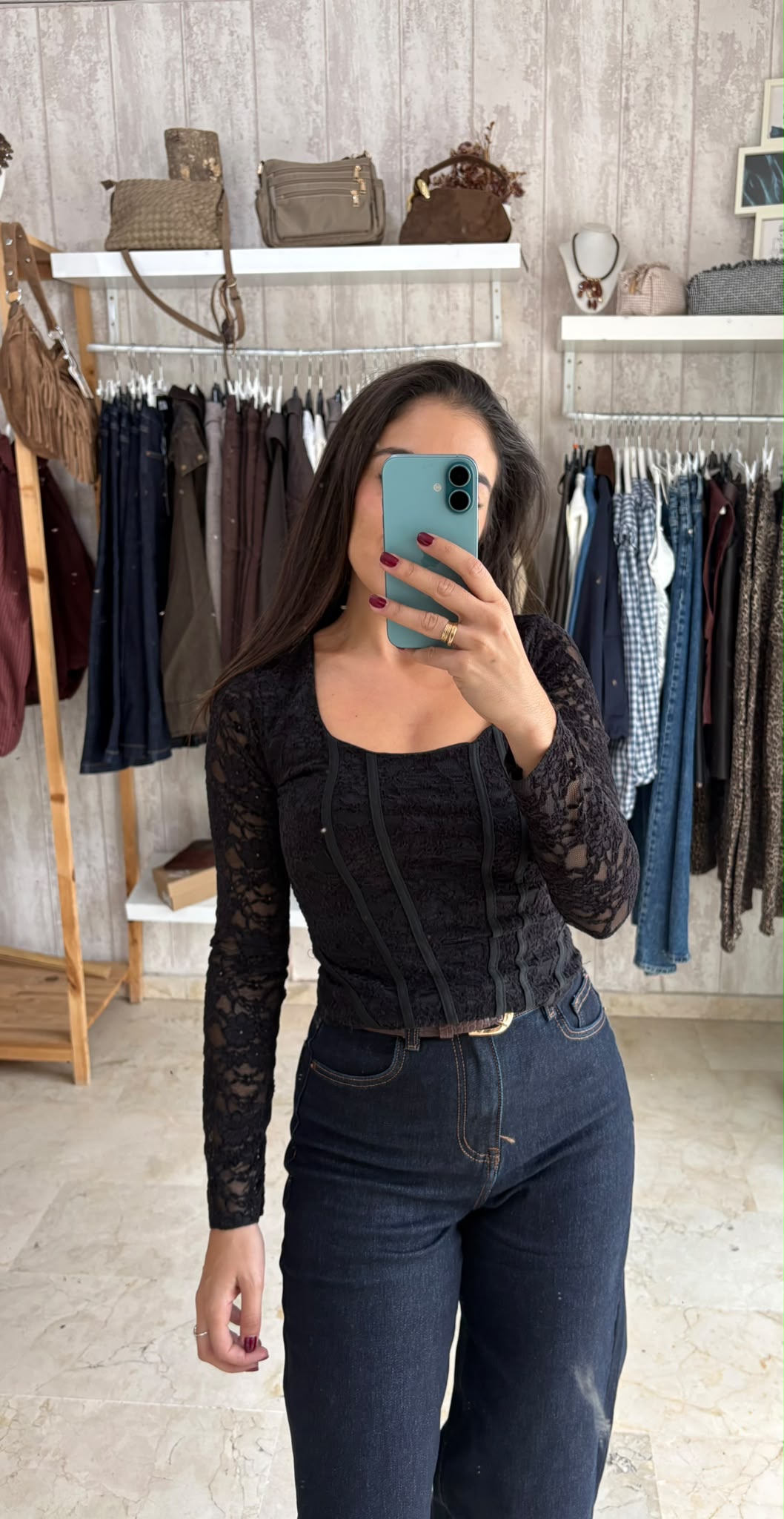 Camisa corset negro