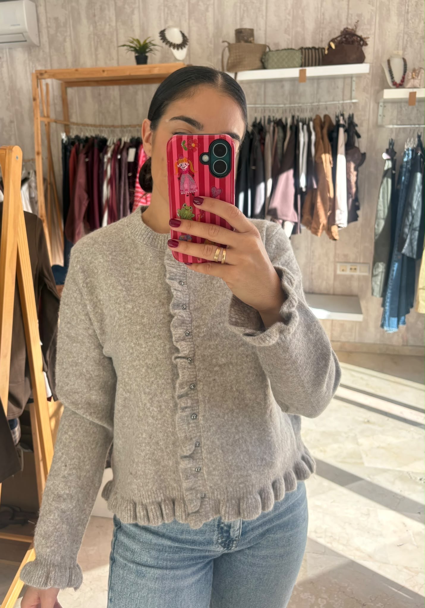 Rebeca tachas taupe