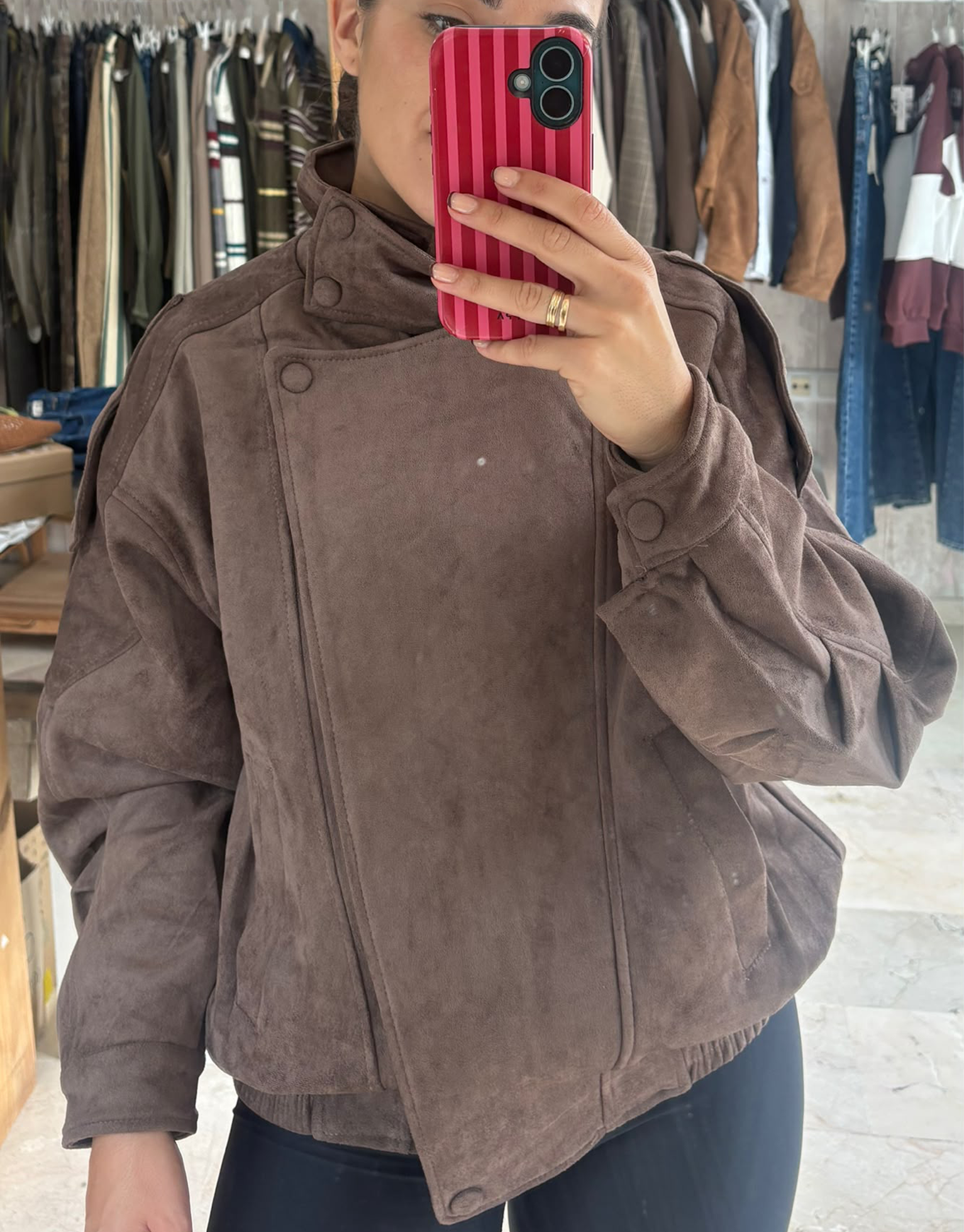 Chaqueta antelina