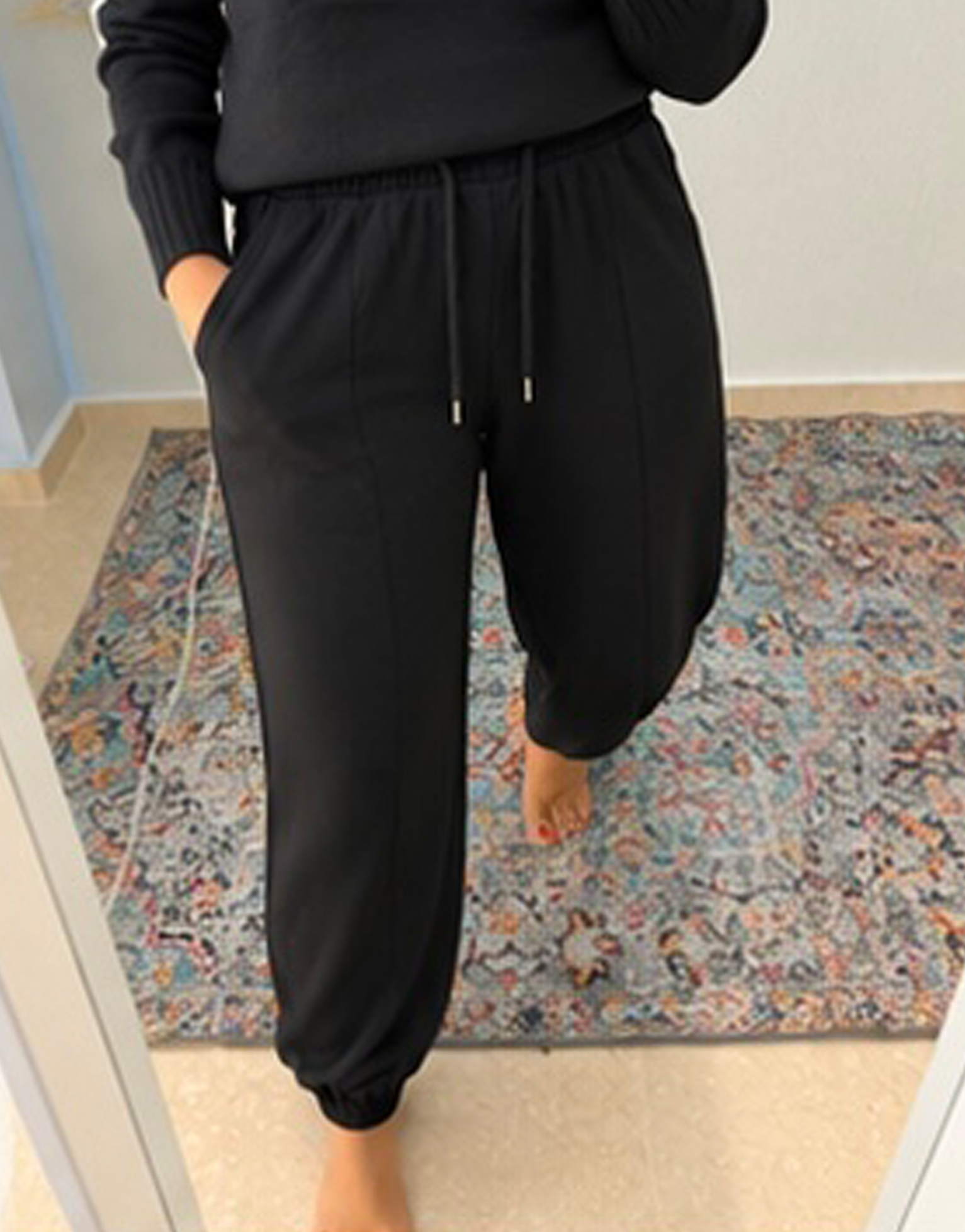 Pantalón de chandal bombacho (Negro)