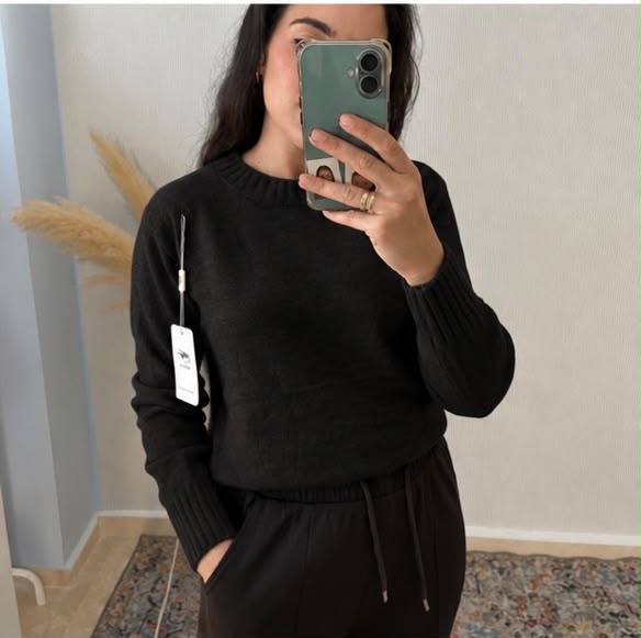 Jersey cuello perkin (Negro)