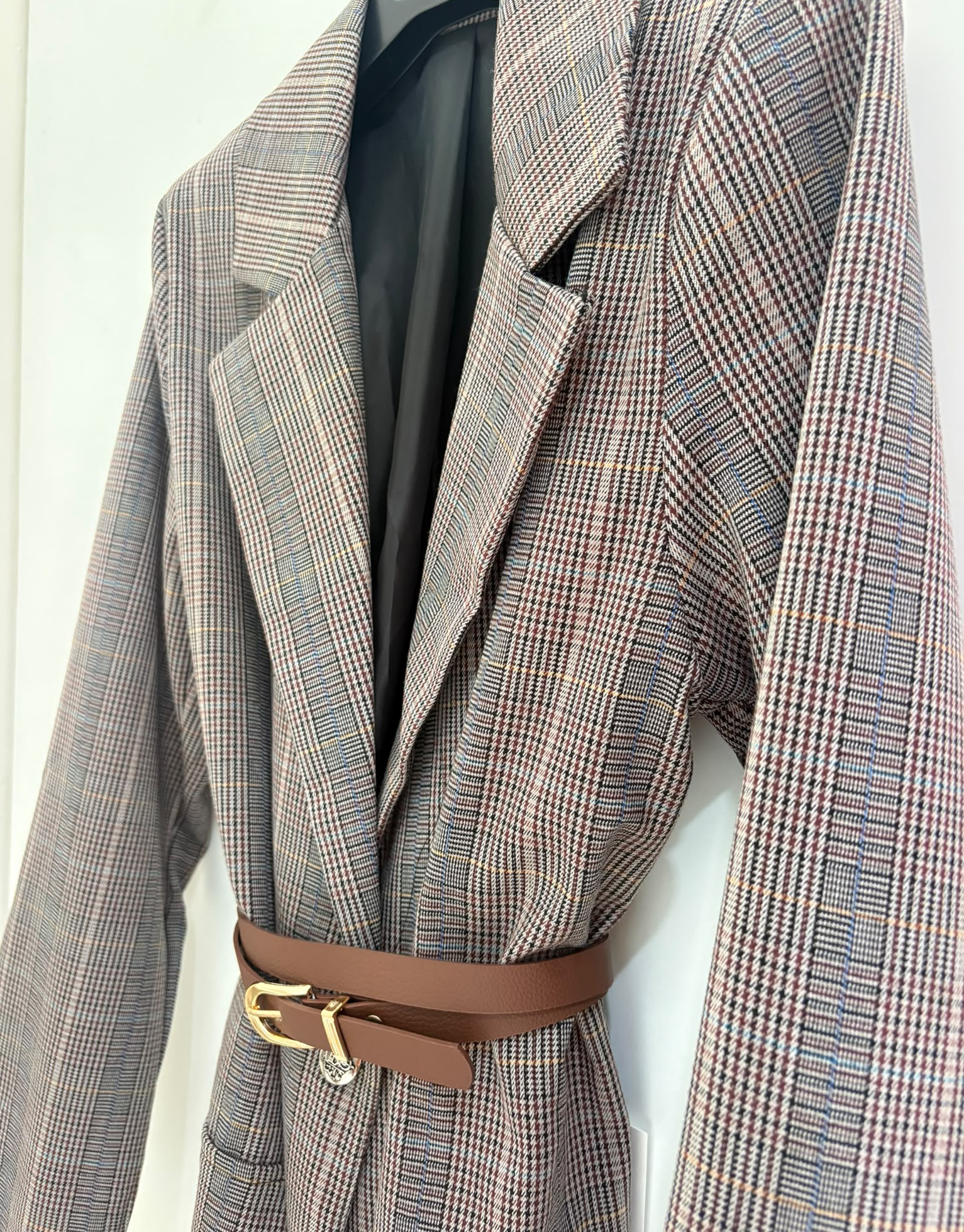 Blazer cuadros ( Corinto y azul )